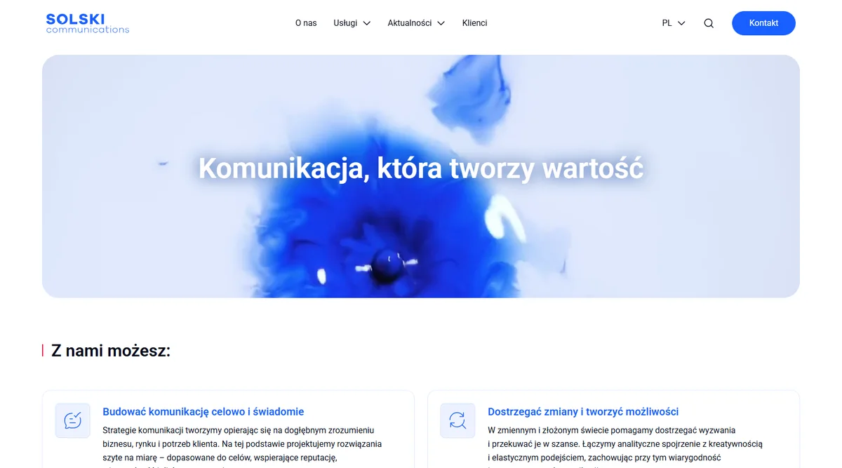 Strona główna solskipr.pl – widok desktop