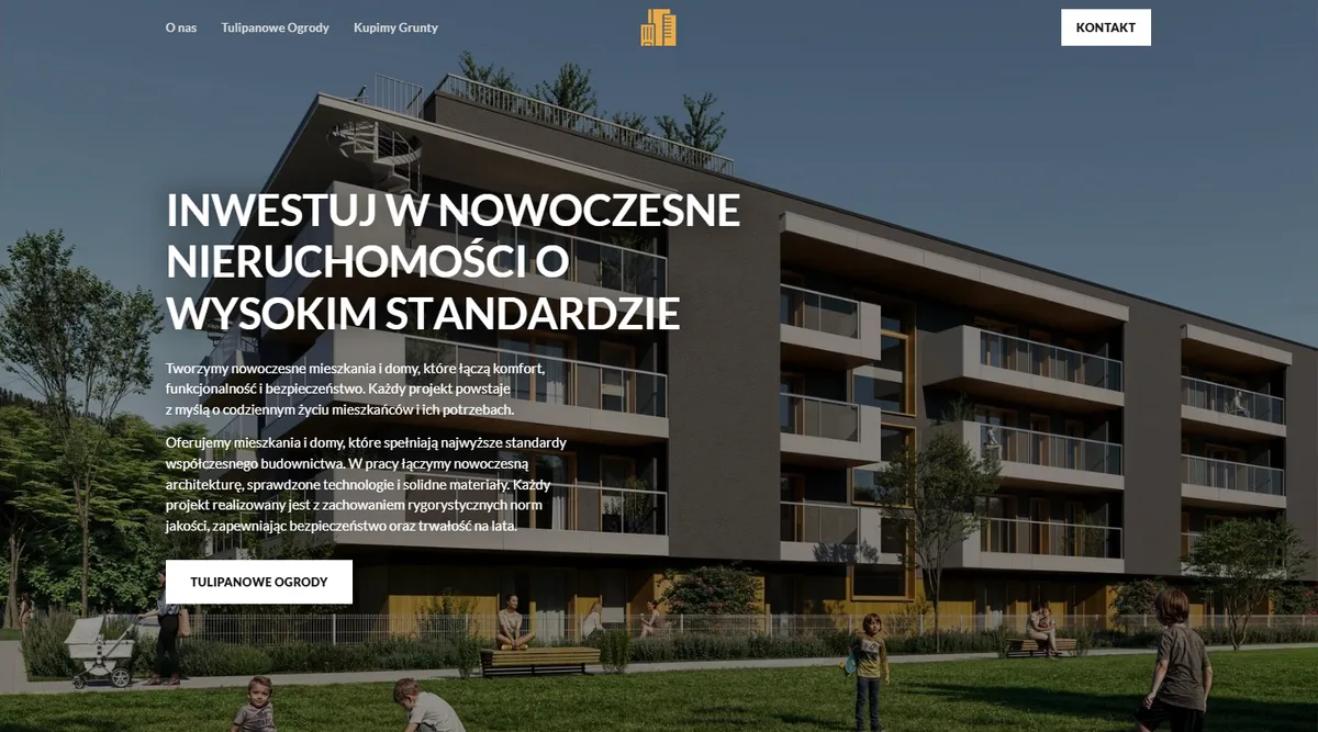 Strona główna wj-investment.pl – widok desktop